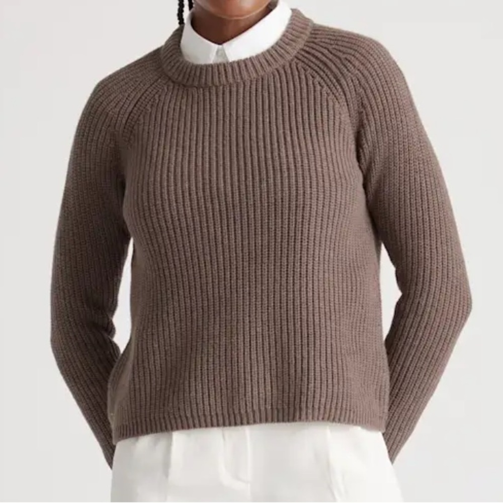 100% Organic cotton fisherman crew sweater